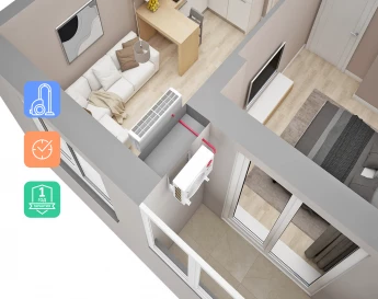 Стандартный монтаж кондиционера 