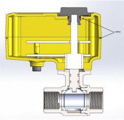 Шаровой кран с электроприводом Neptun PROFI 220В 1/2